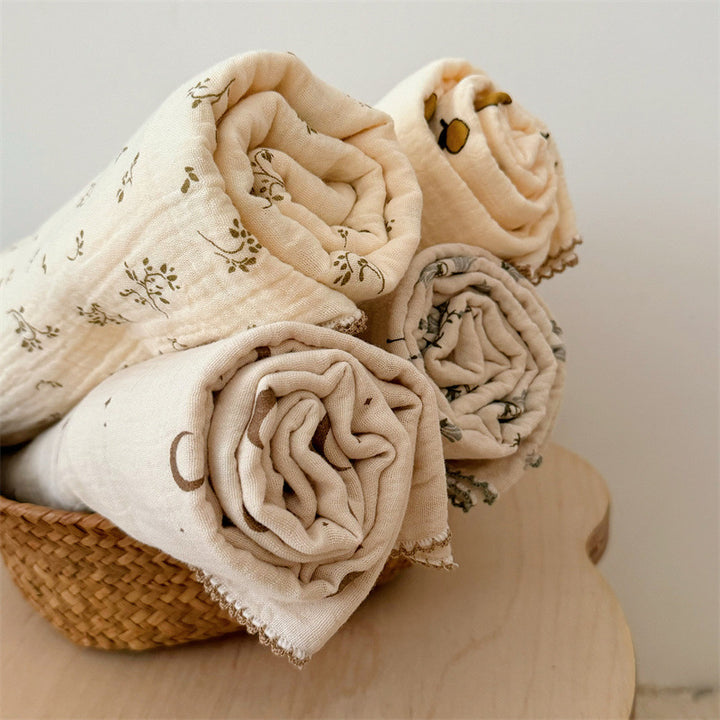 Women's Cozy Cotton Blanket with Floral Design Stornfield