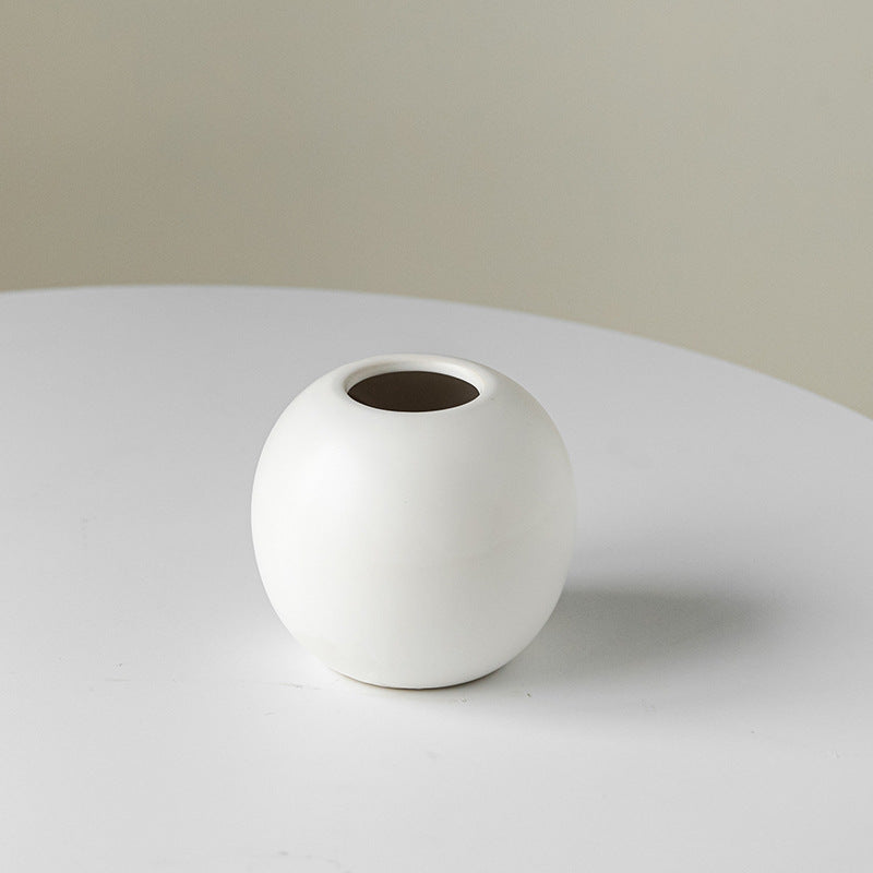 Minimalist Round Ceramic Planter