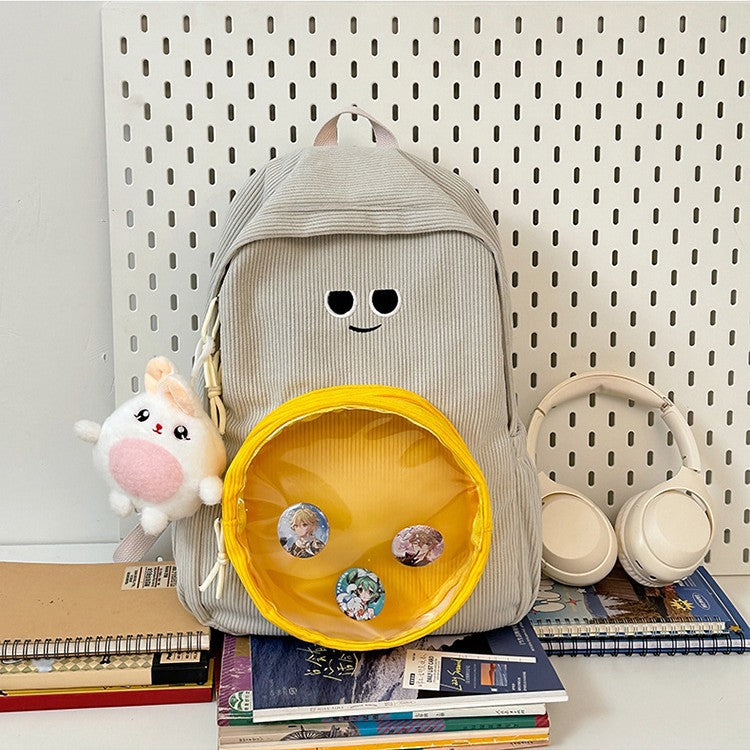 Backpack with Transparent Viewing Window and Animal Pendant Stornfield