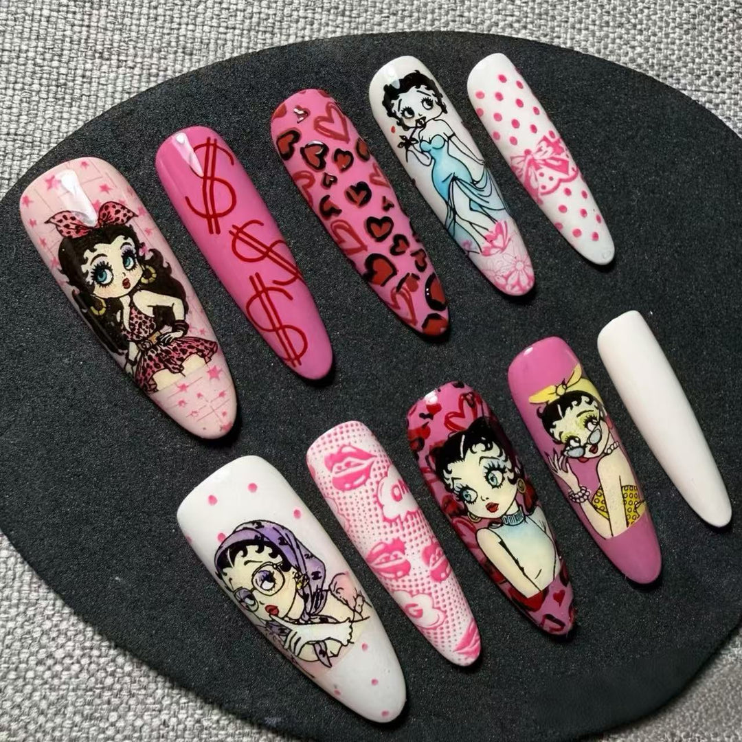 Artistic Long Stiletto Nail Enhancements Stornfield