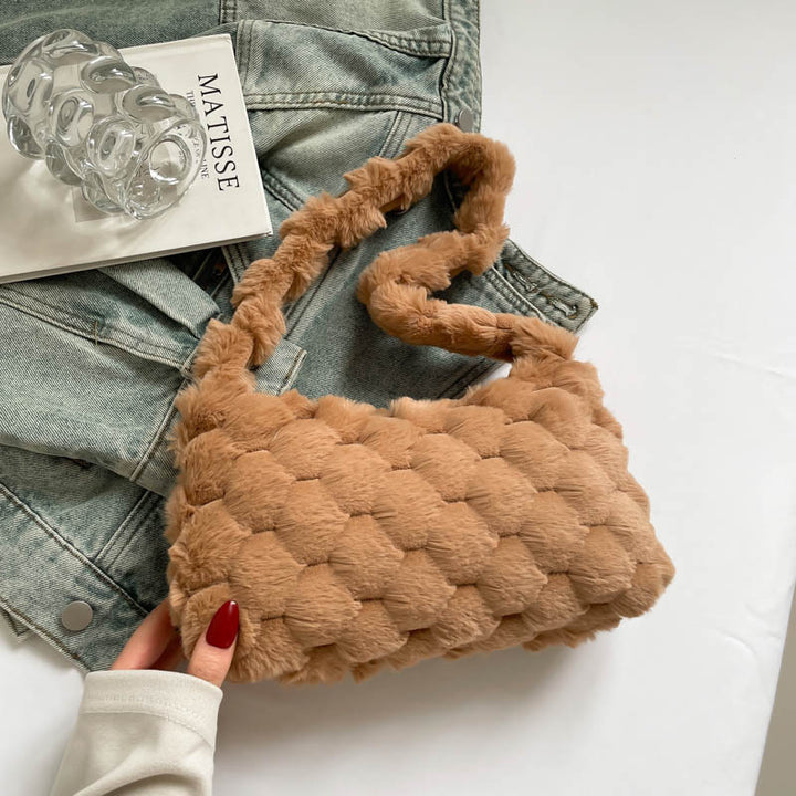 Cozy Textured Plush Handbag Stornfield