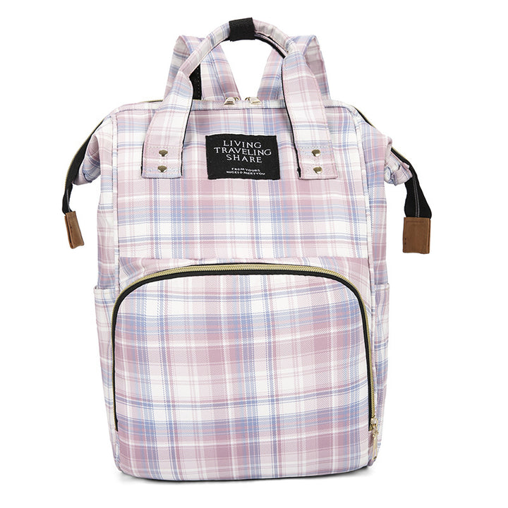 Checkered Pattern Travel Backpack Stornfield
