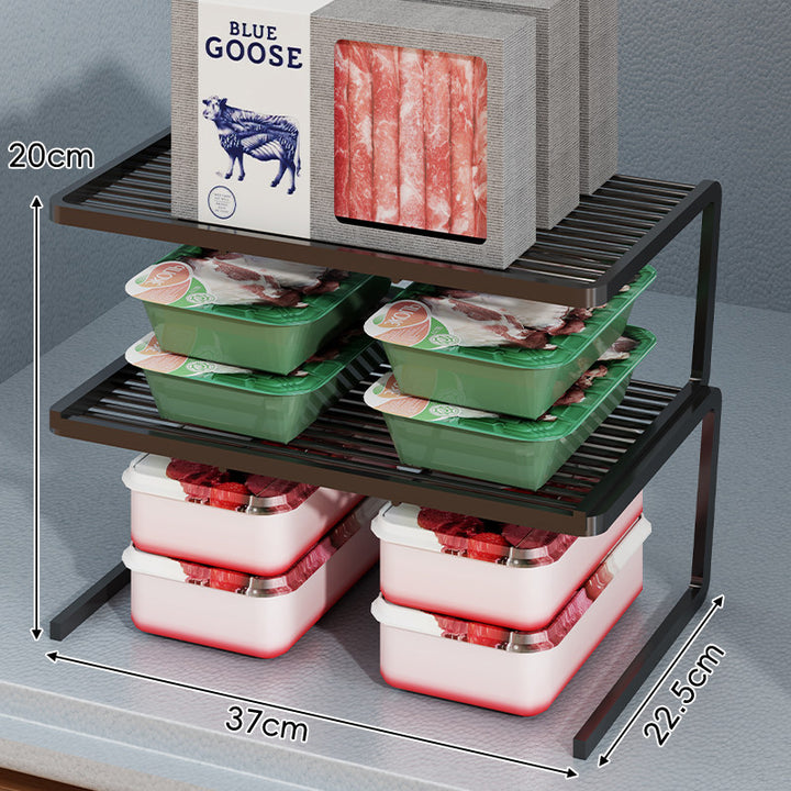 Triple-Tier Slim Slotted Countertop Pantry Shelf Organizer