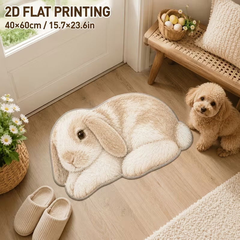 Cute Bunny Shaped Decorative Area Rug