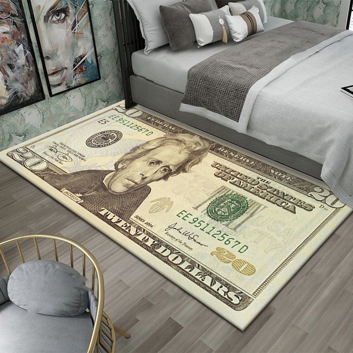 Dollar-Themed Decorative Area Rug