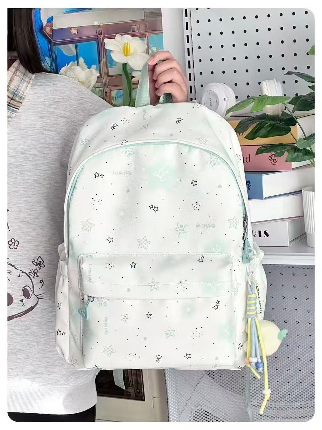School backpack with playful star design and multiple compartments Stornfield