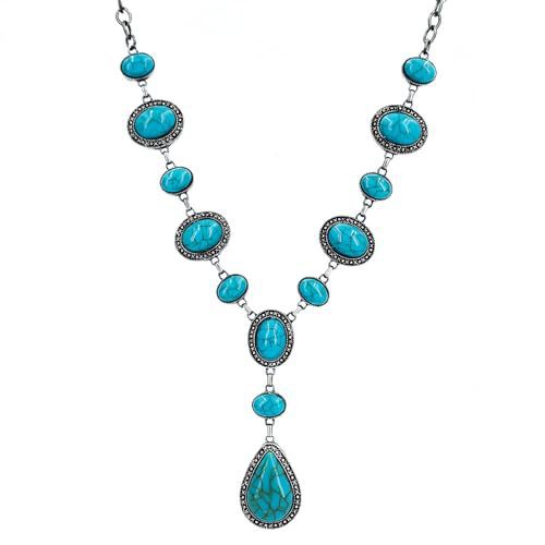 Vintage-Inspired Stone Pendant Necklace Stornfield