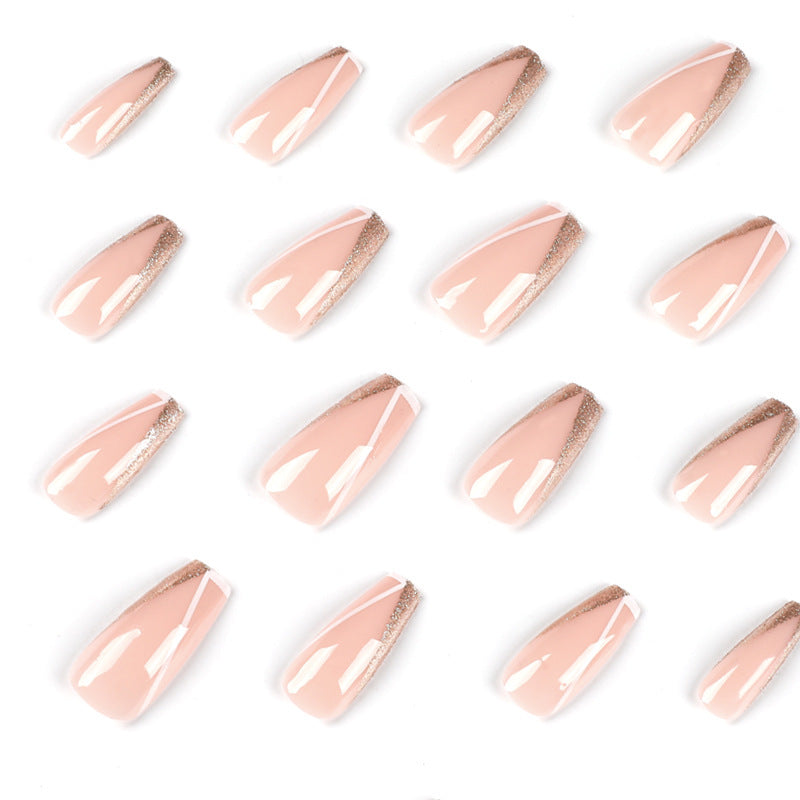 Elegant Glitter French Tip Acrylic Nails Stornfield