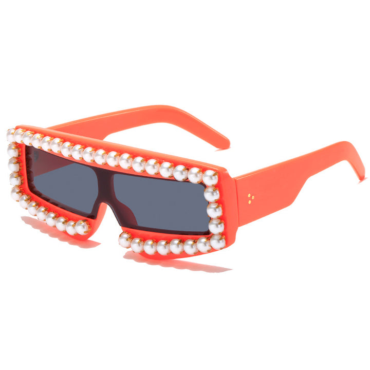 Women's fashionable sunglasses with pearl appliqués Stornfield