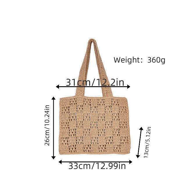 Braided Tote Bag Made of Natural Material Stornfield