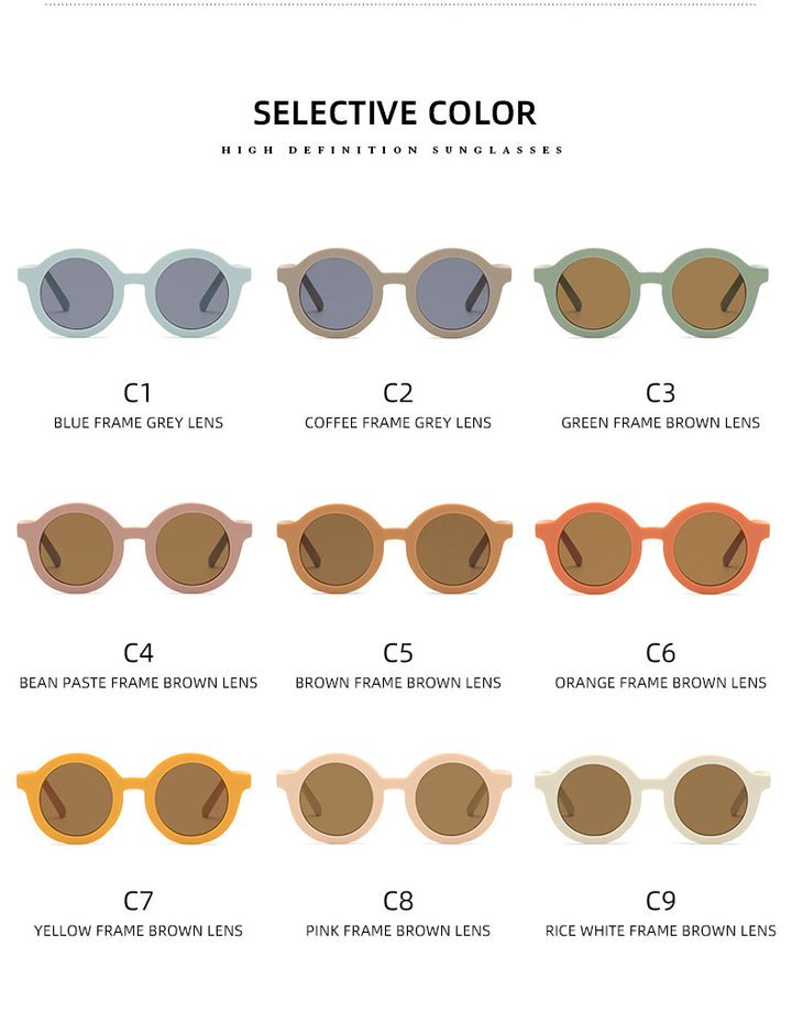 Women's stylish round sunglasses with modern plastic frame Stornfield