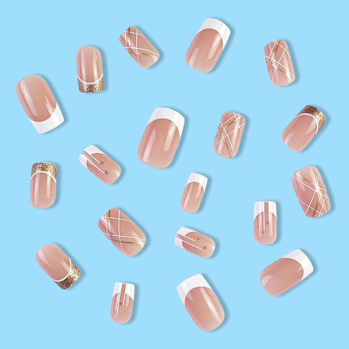 Elegant French Tip Acrylic Nail Art Stornfield