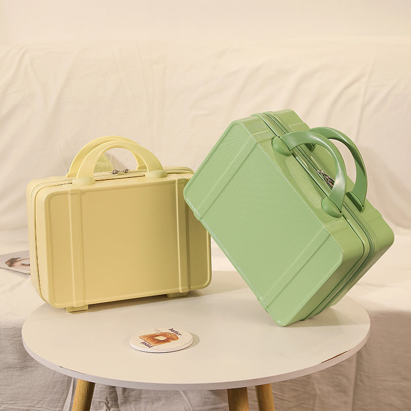 structured hard-shell vanity travel case with dual top handles and lockable zipper Stornfield