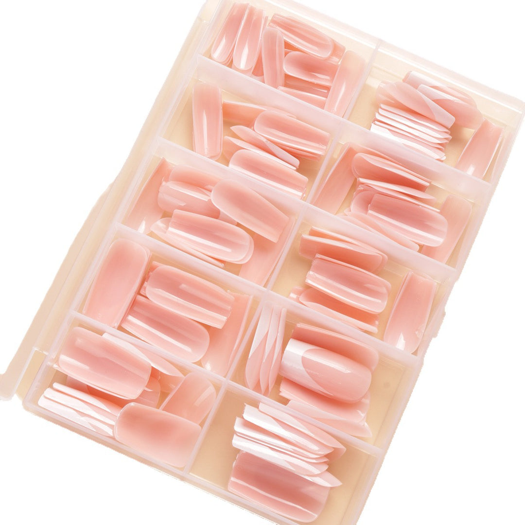 Premium Long-Length French Tip Press-On Nail Set Stornfield