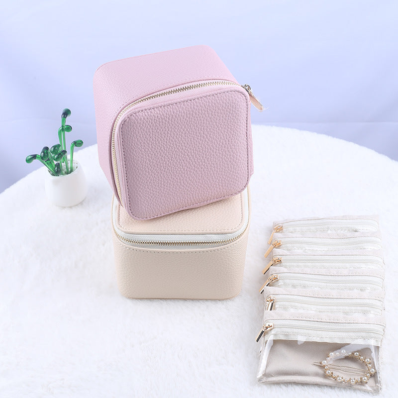 Cosmetic organizer handbag with transparent compartments Stornfield