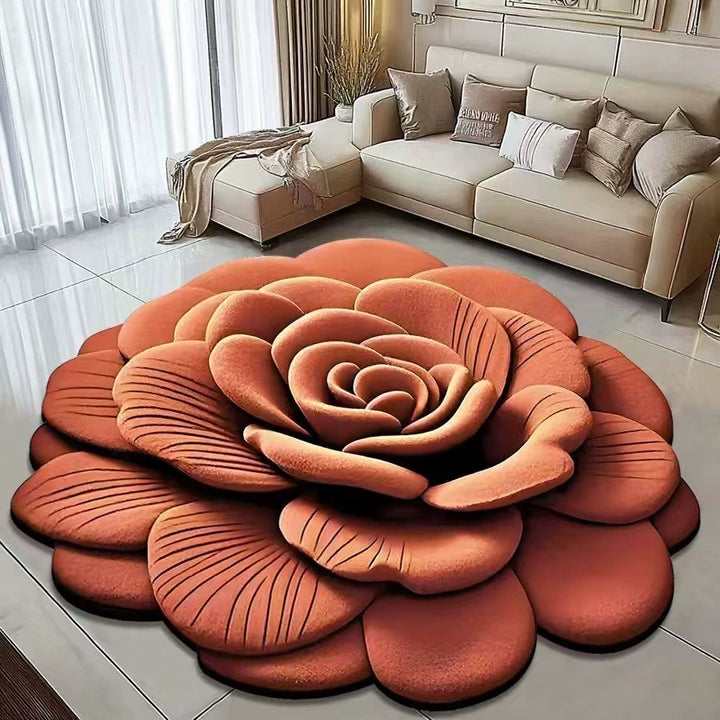3D Floral Design Bath Mat