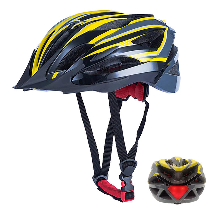 Bicycle helmet with LED rear light and optimal ventilation Stornfield