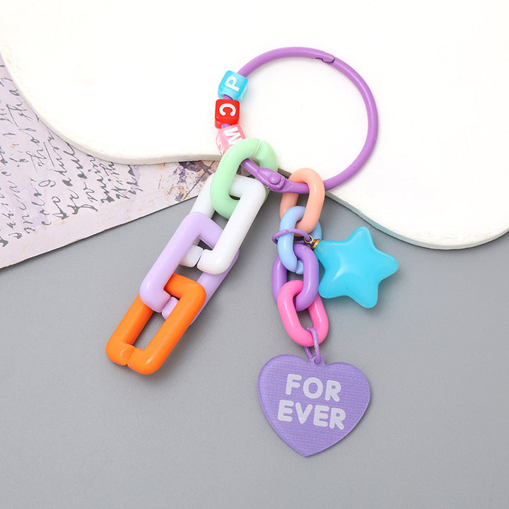 Playful keychain with colorful plastic chains Stornfield