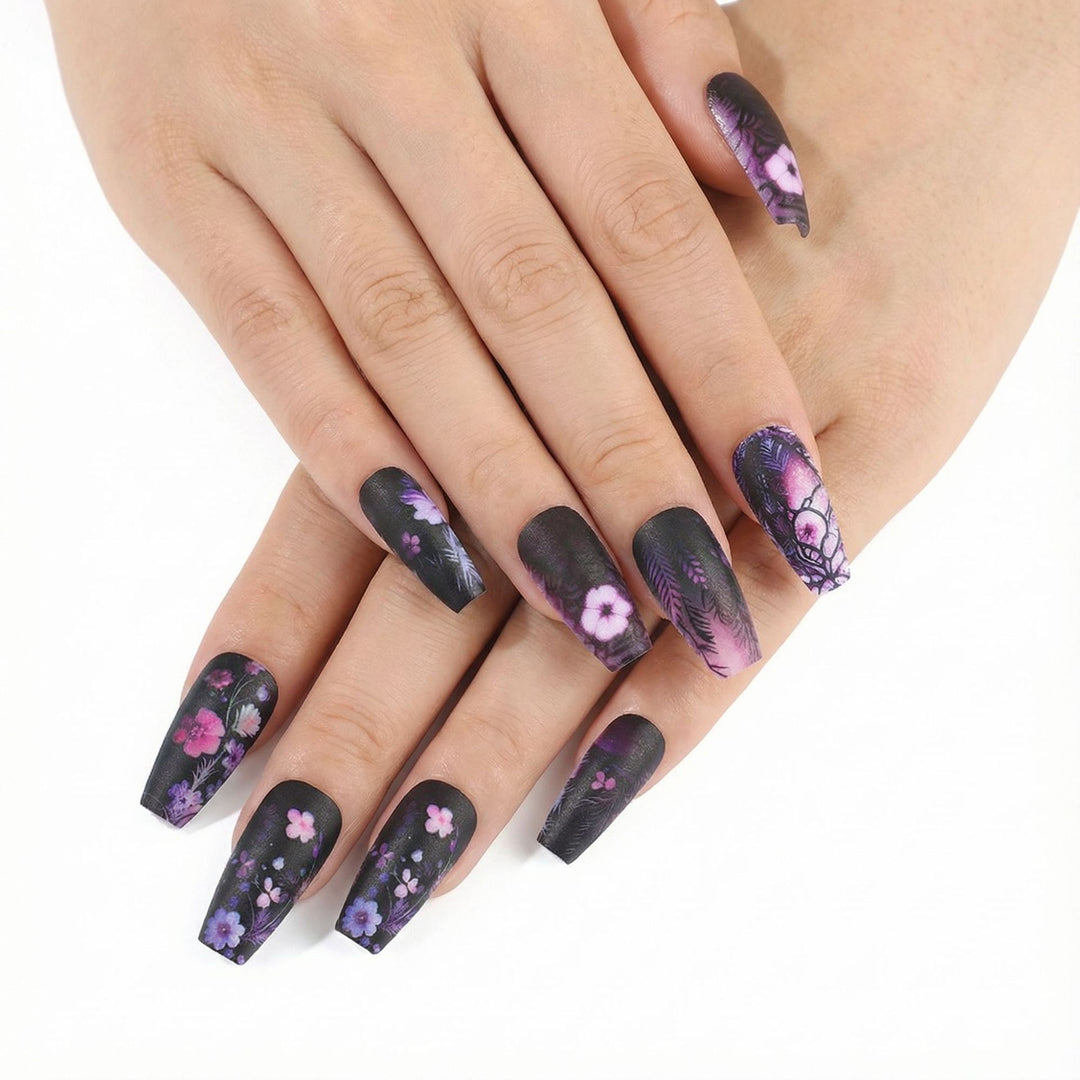 Artificial nails with floral pattern Stornfield