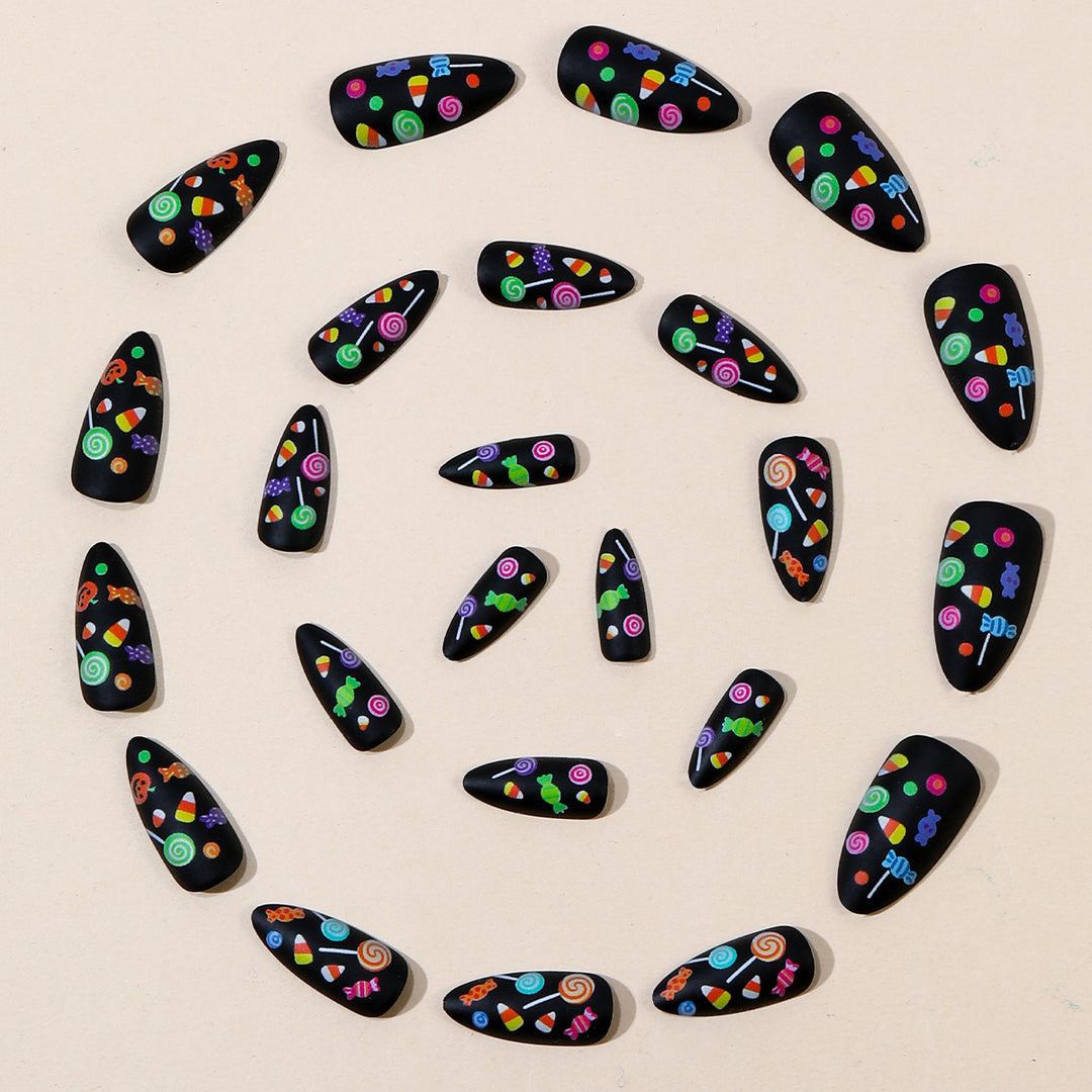 Festive Candy-Themed 3D Nail Art Extensions Stornfield