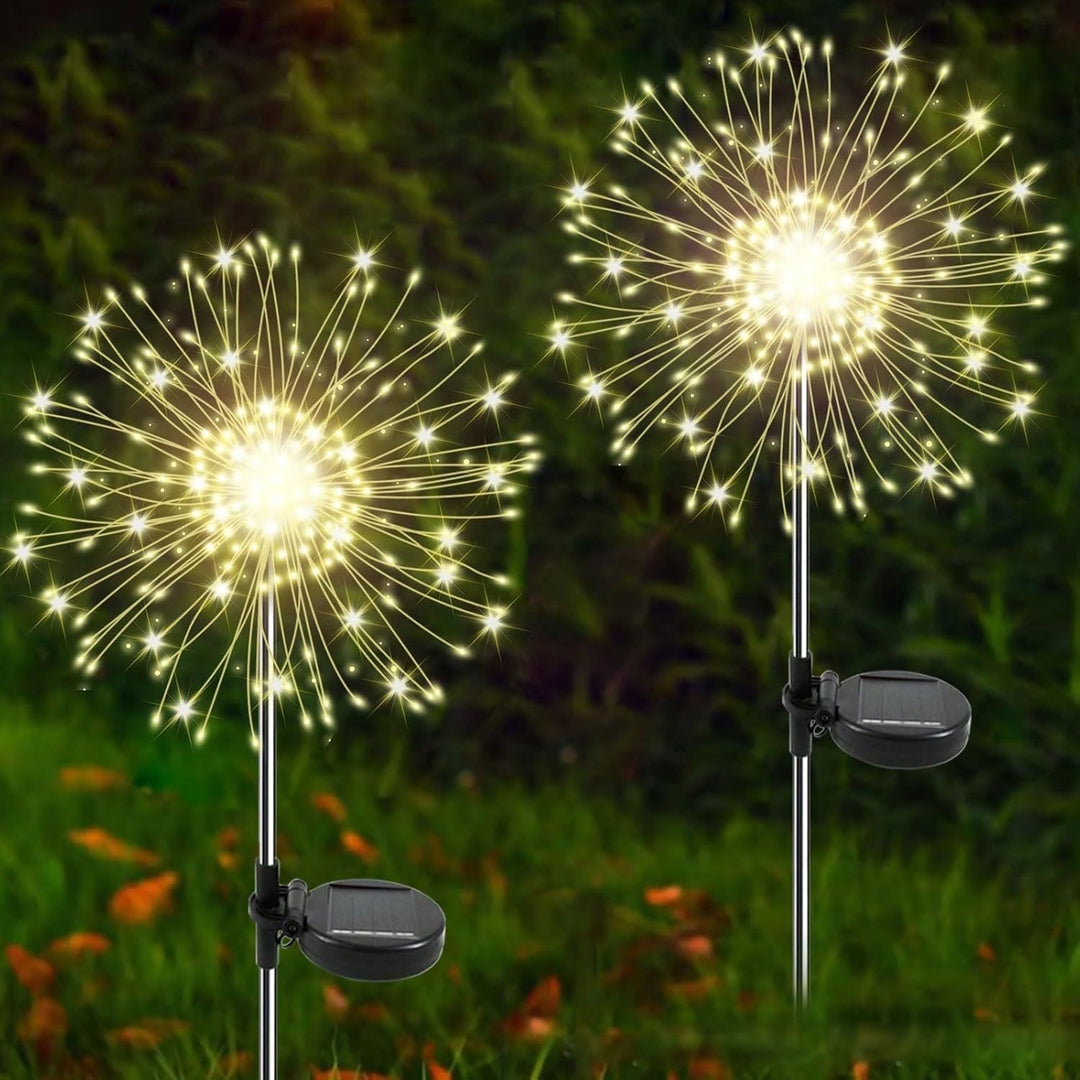 Solar Firework Garden Stake LED Starburst Light With Telescoping Stainless Stake Stornfield