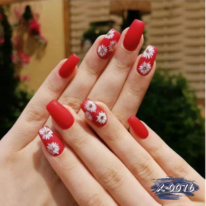 Floral Acrylic Nail Art Design Set
