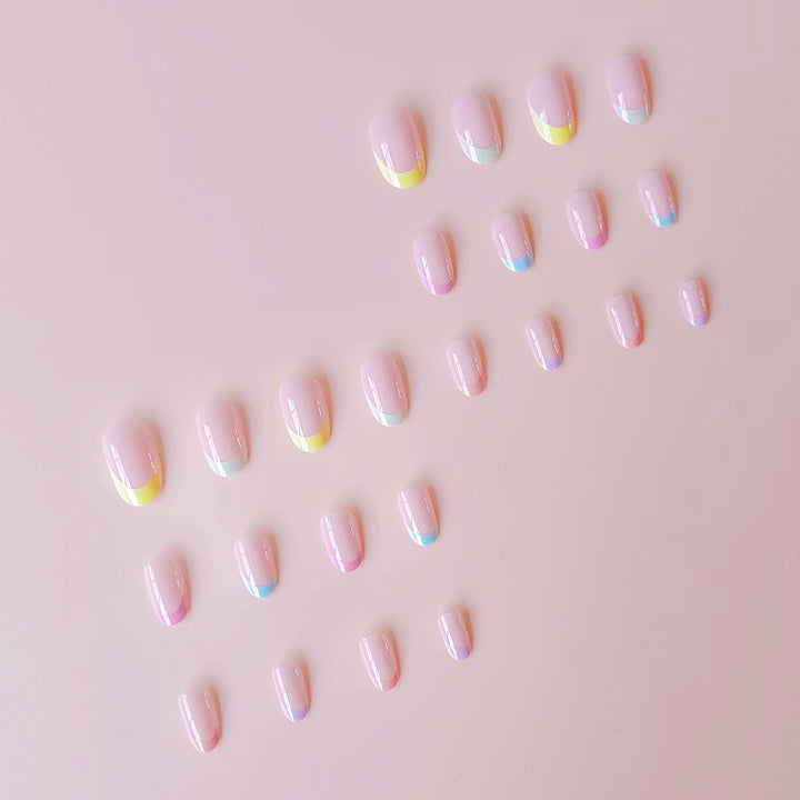 Acrylic nail set with gentle gradient and elegant tips Stornfield