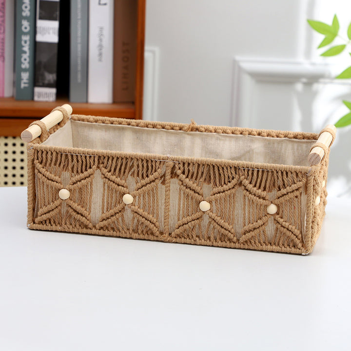 Decorative Macrame Storage Basket Stornfield