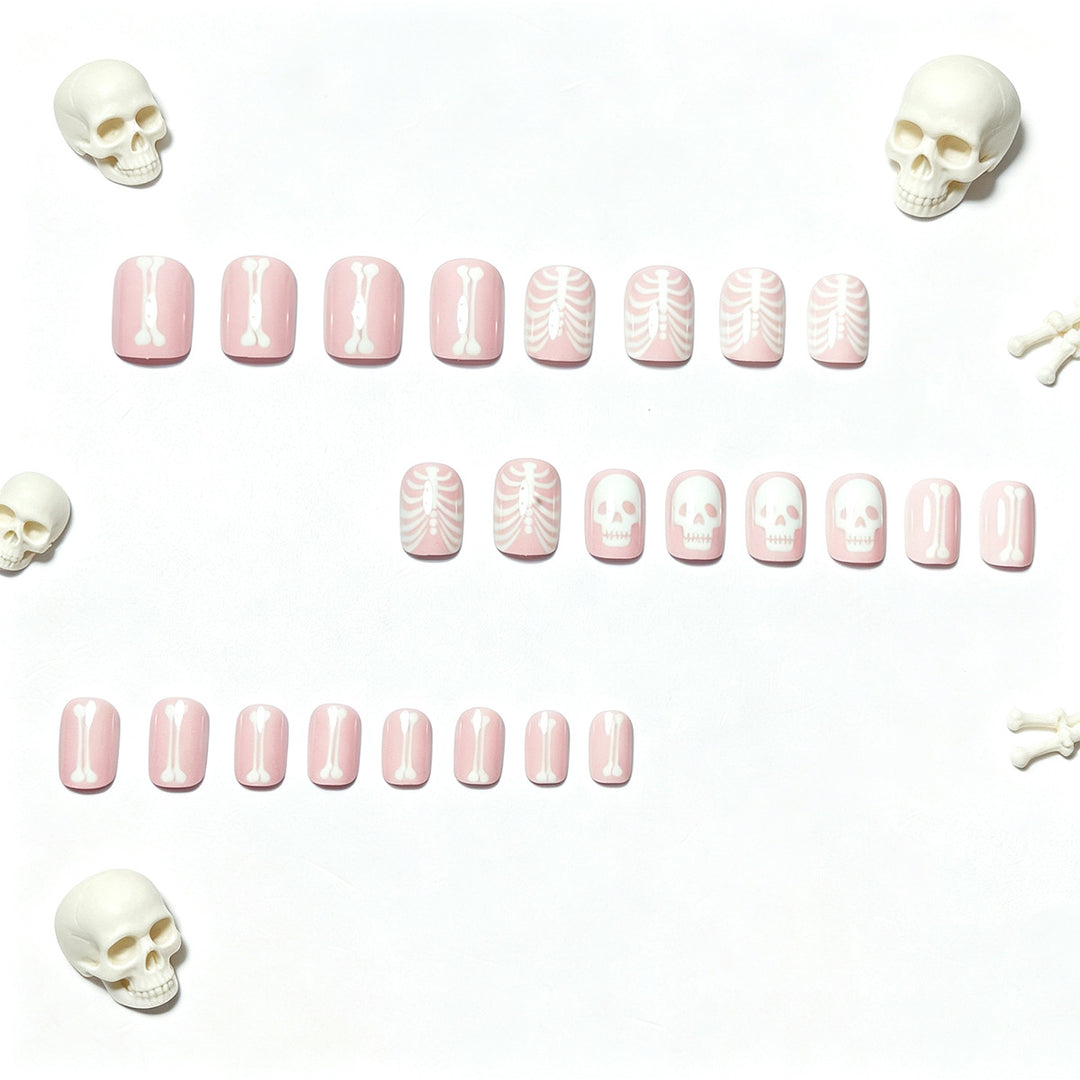 Creative artificial nails with bone motif Stornfield