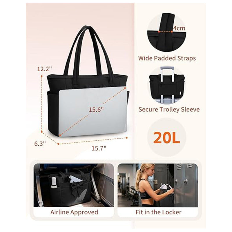 Elegant shopping bag with side pockets Stornfield