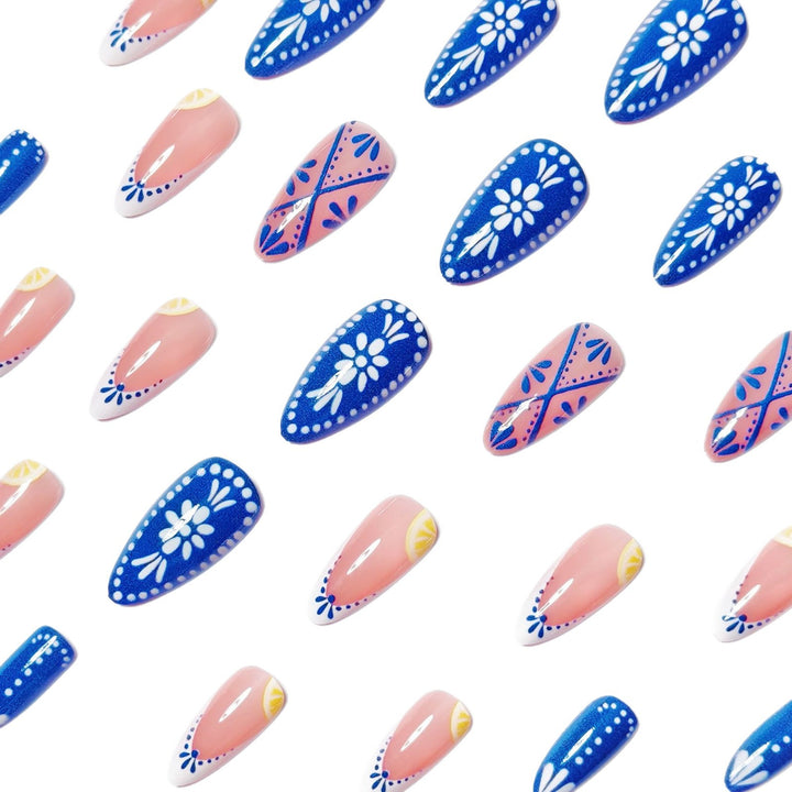 Creative artificial nails with fresh citrus design Stornfield