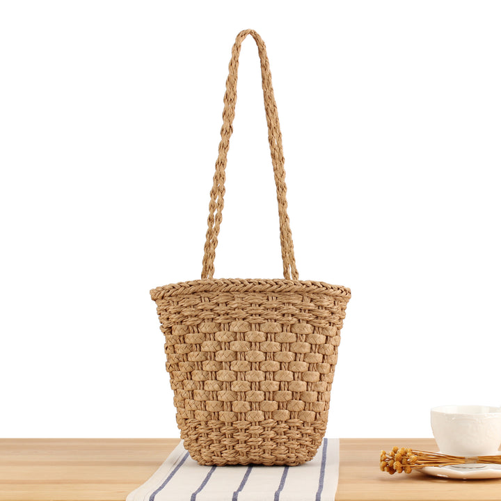 Braided natural material tote bag Stornfield