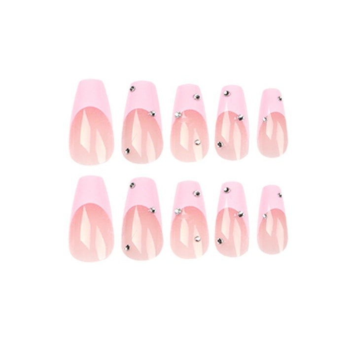 Elegant artificial nails with glitter and ombre effect Stornfield