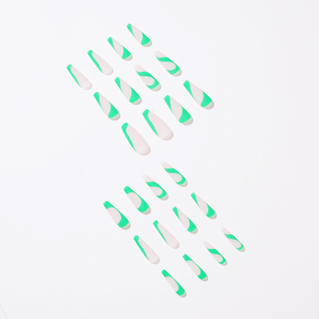 Artful nail art with modern French tip and colorful accents Stornfield