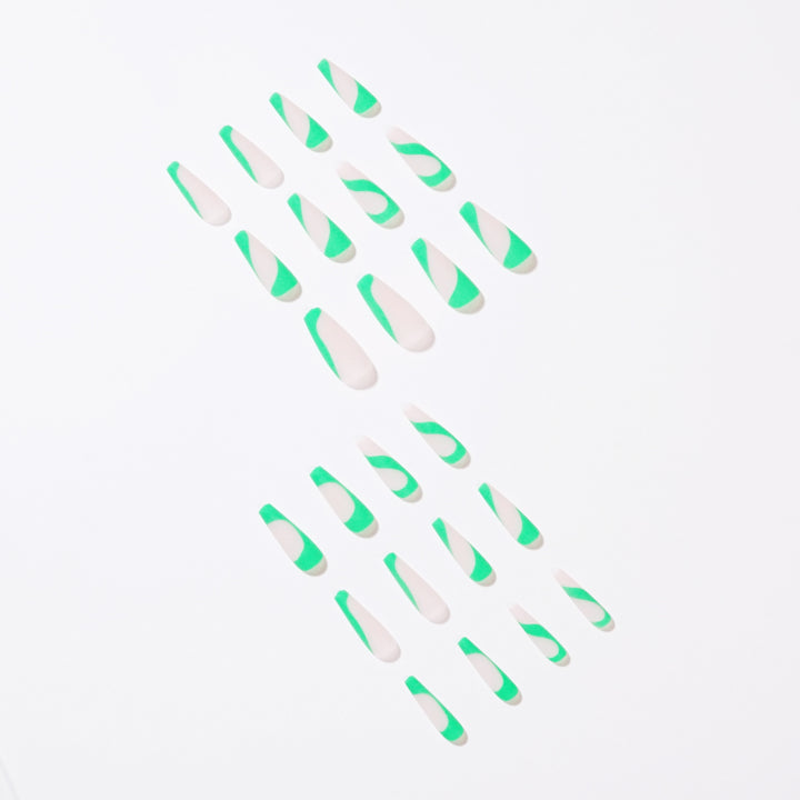 Artful nail art with modern French tip and colorful accents Stornfield