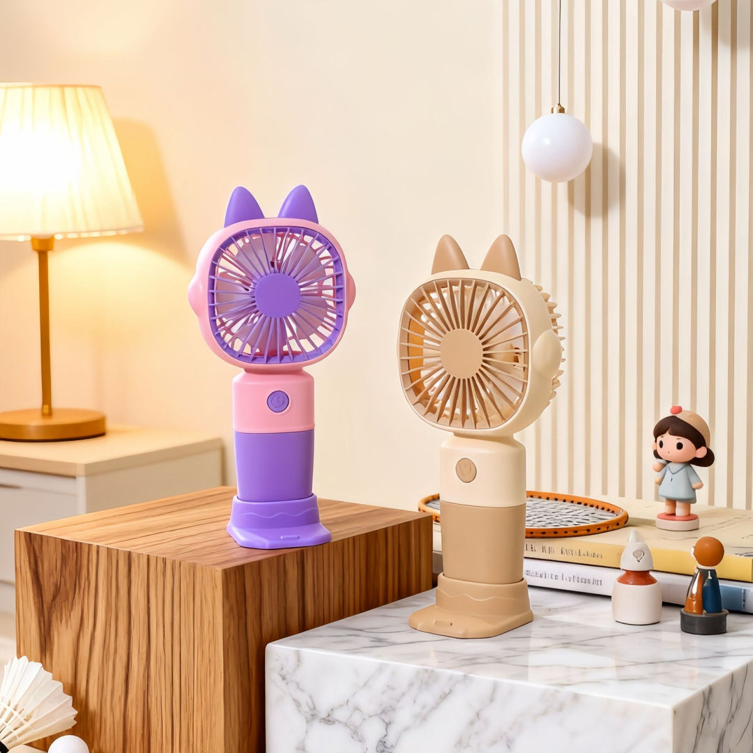 Ladies Portable Hand Fan with Cute Rabbit Design Stornfield
