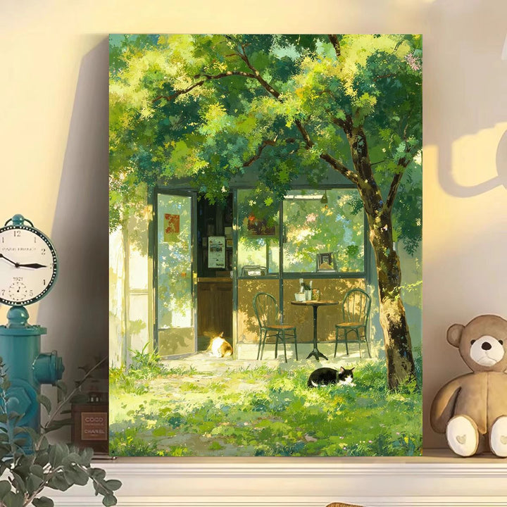 Cozy Café Scene Canvas Artwork Stornfield