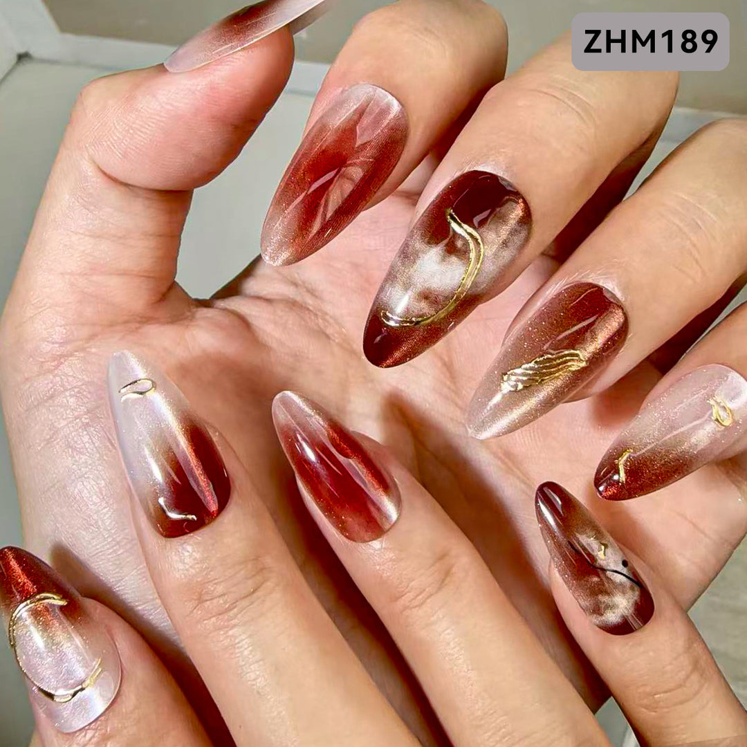 Elegant Ornamented Press-On Nail Set Stornfield