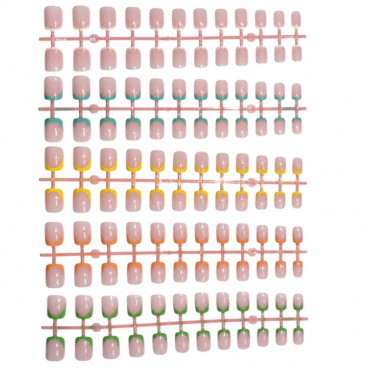 Acrylic nail set with colorful gradients Stornfield
