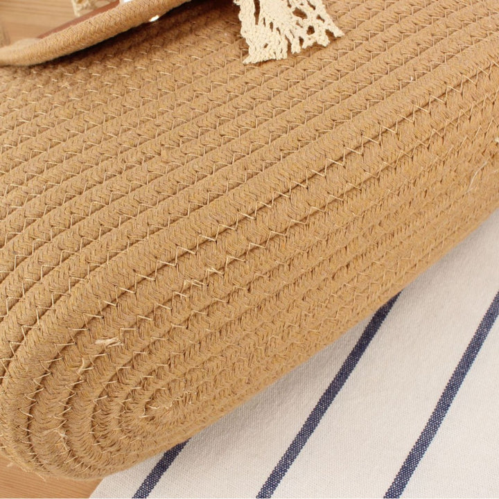 Elegant Bast shoulder bag with leather details Stornfield
