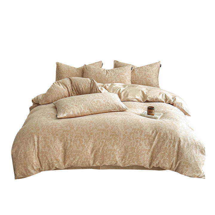 Reversible Printed Duvet Cover Set with Sateen-Feel Pillowcases