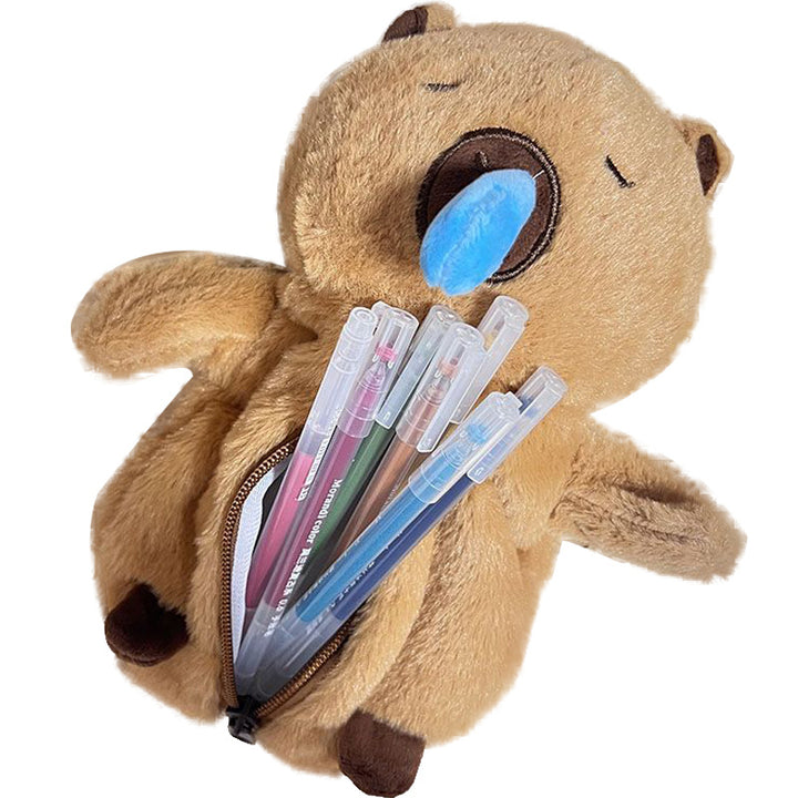 Plush Animal-Shaped Pen Case