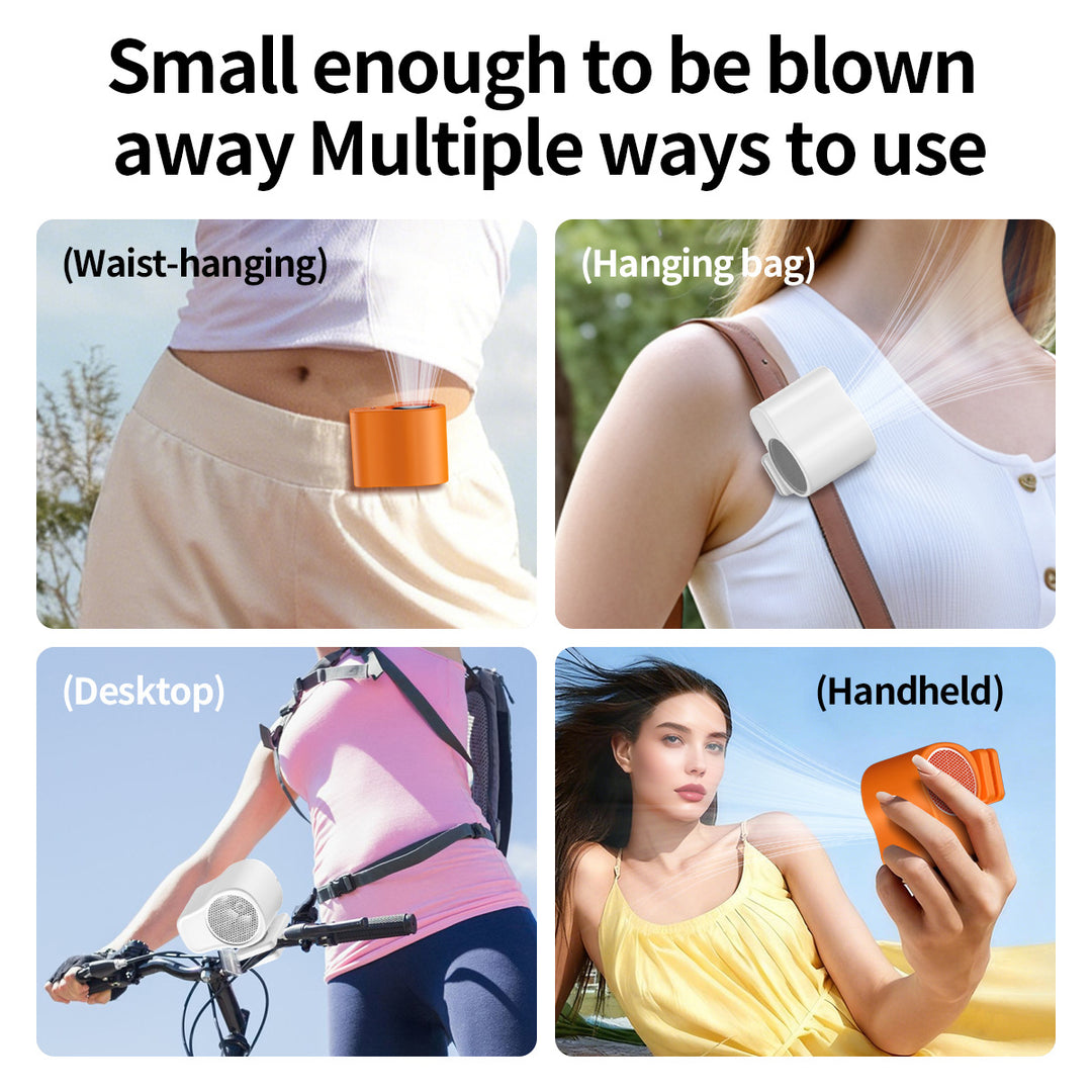 Unisex nan portable clip-on waist cooling fan with LED display Stornfield