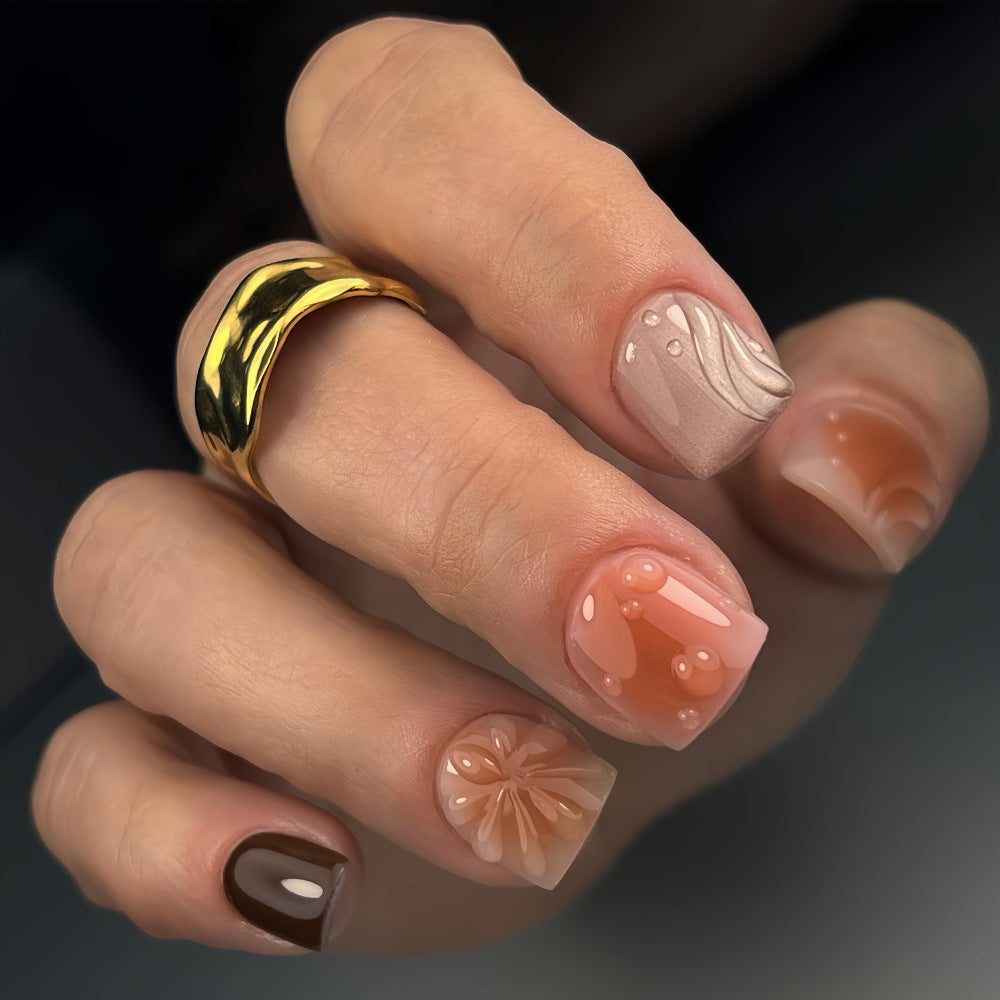Artificial Nail Set with Beautiful 3D Flower Design Stornfield