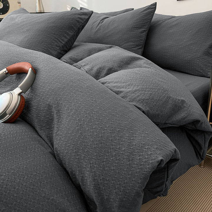 Textured Quilted Bedding Set