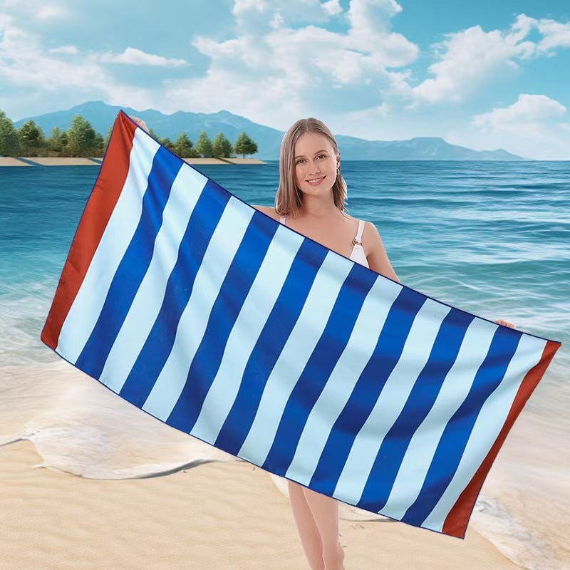 Ladies beach towel with maritime stripe pattern Stornfield