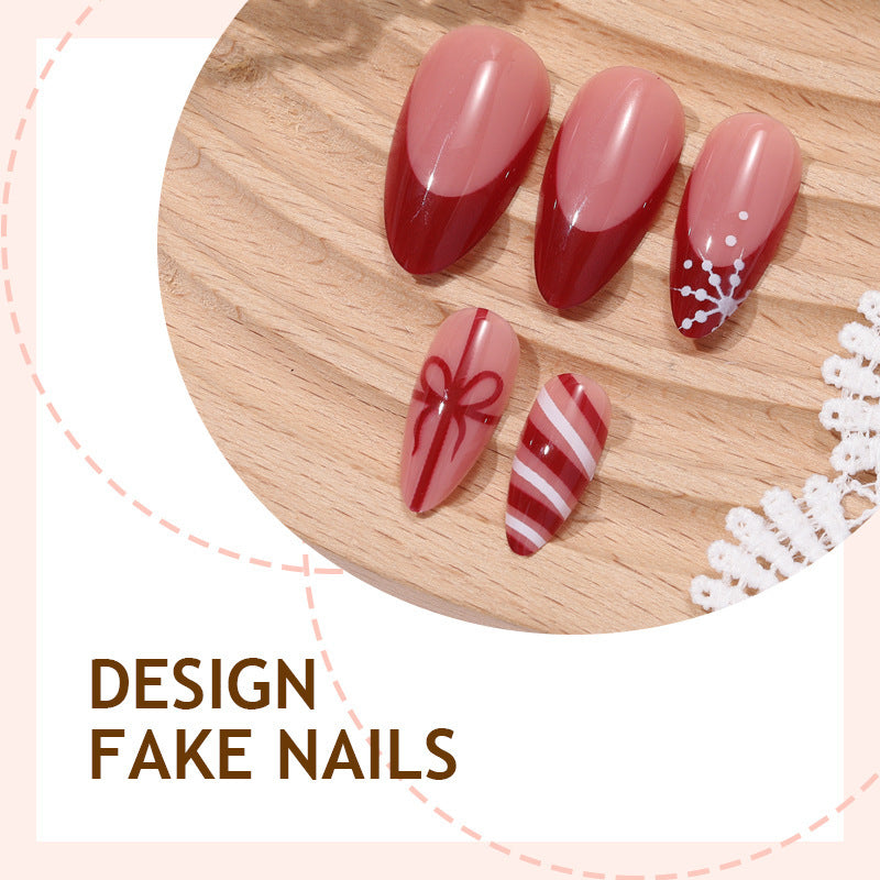Art nail set with festive design, charming decorations, and glitter accents Stornfield