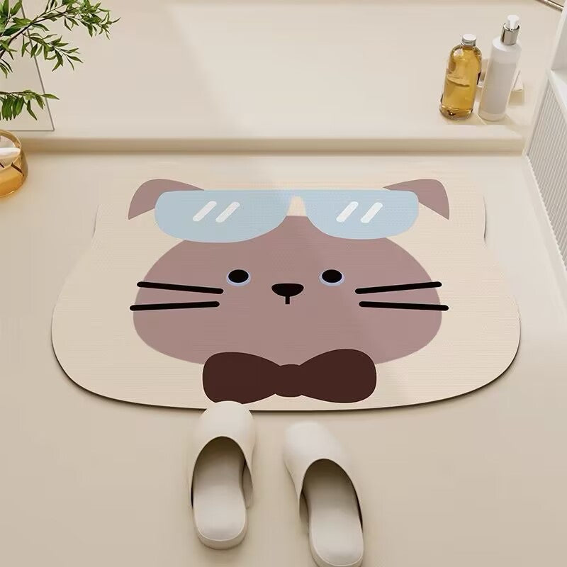 Cute Hippo-Shaped Bath Mat