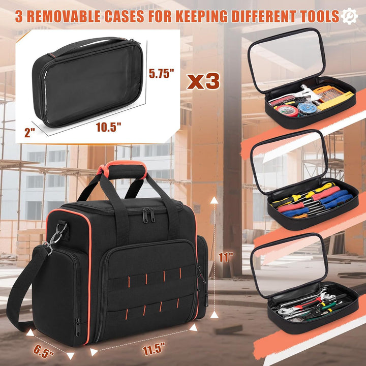 Multifunctional Tool Bag with Transparent Compartments Stornfield