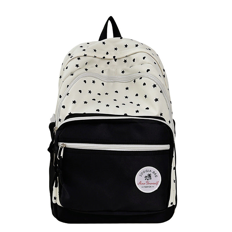 Charming Star-Patterned School Backpack Stornfield